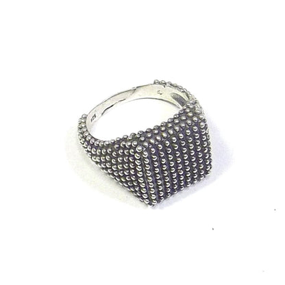 Anello mignolo argento 925 chevalier puntinato - REIMS