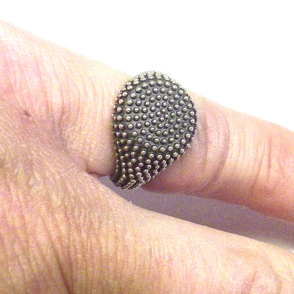 Anello mignolo argento 925 chevalier puntinato - HAVRES