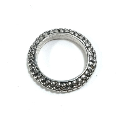 Fascia puntinata uomo o donna artigianale | ANELLO FASCIA d'argento 925