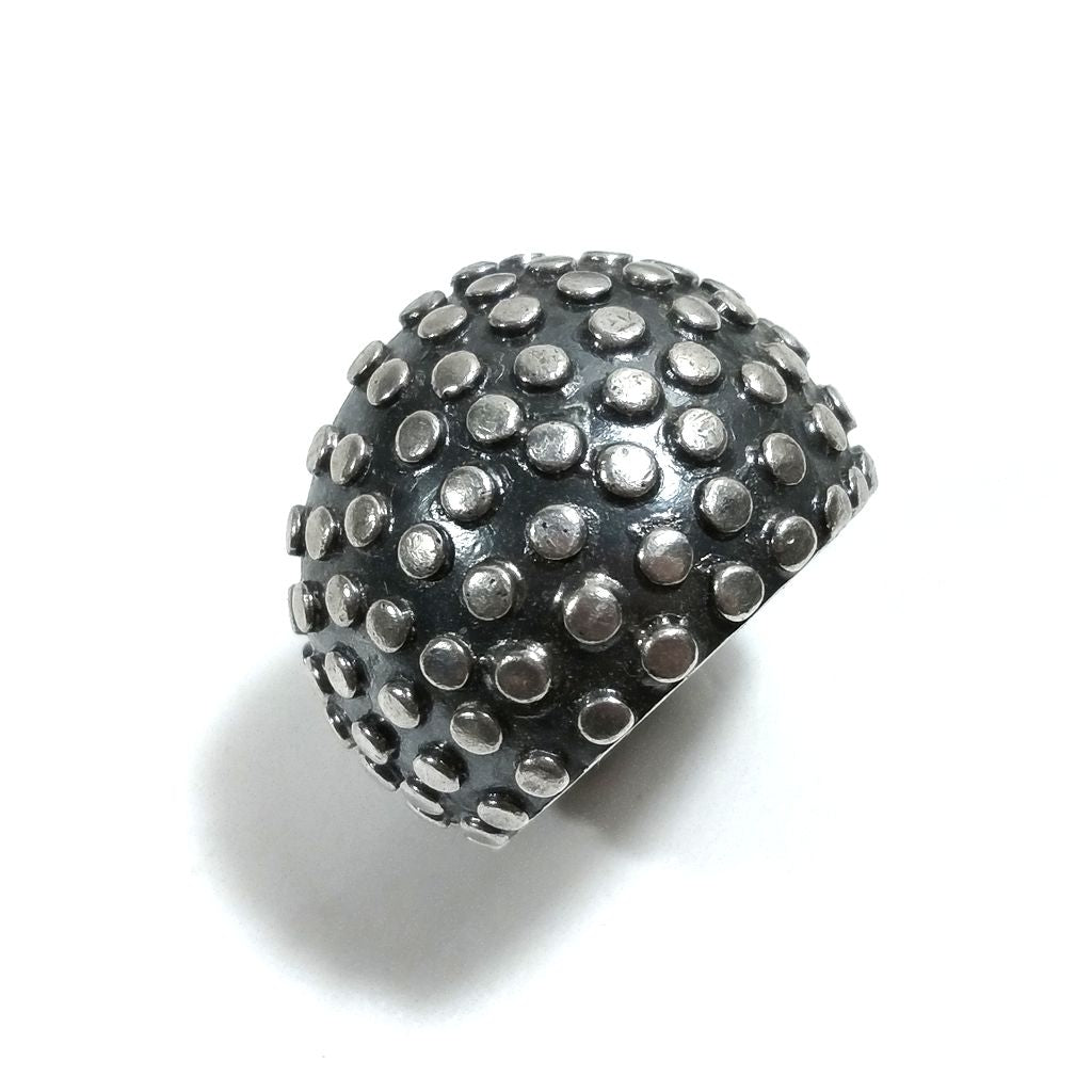 Fascia bombata stile fede sarda | ANELLO FASCIA d'argento 925 – immagine1