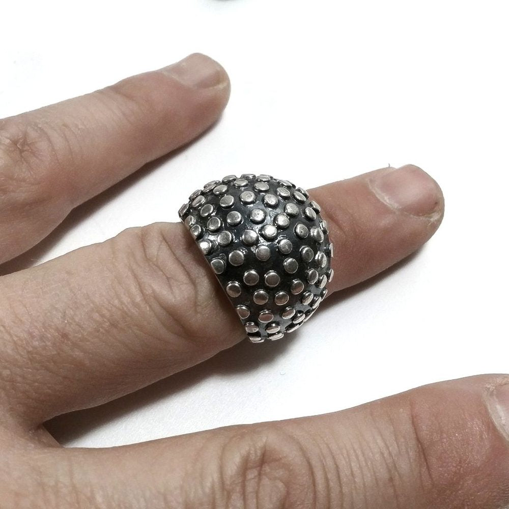 Fascia bombata stile fede sarda | ANELLO FASCIA d'argento 925 – immagine4