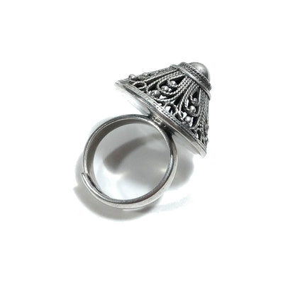 ANELLO etnico artigianale in argento 925 - CHITRANGI