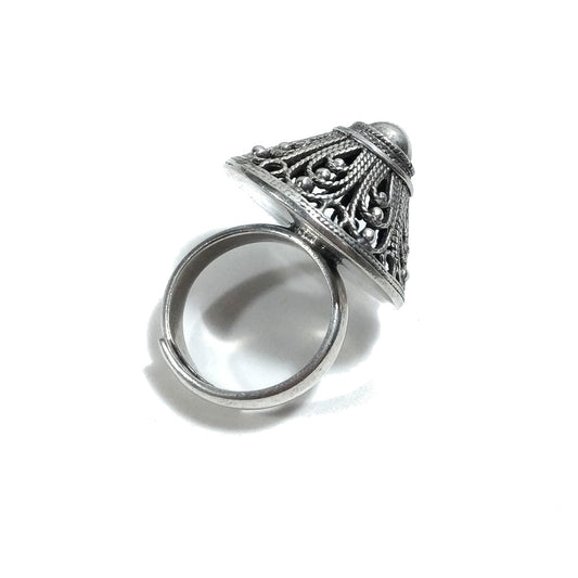 ANELLO etnico artigianale in argento 925 - CHITRANGI