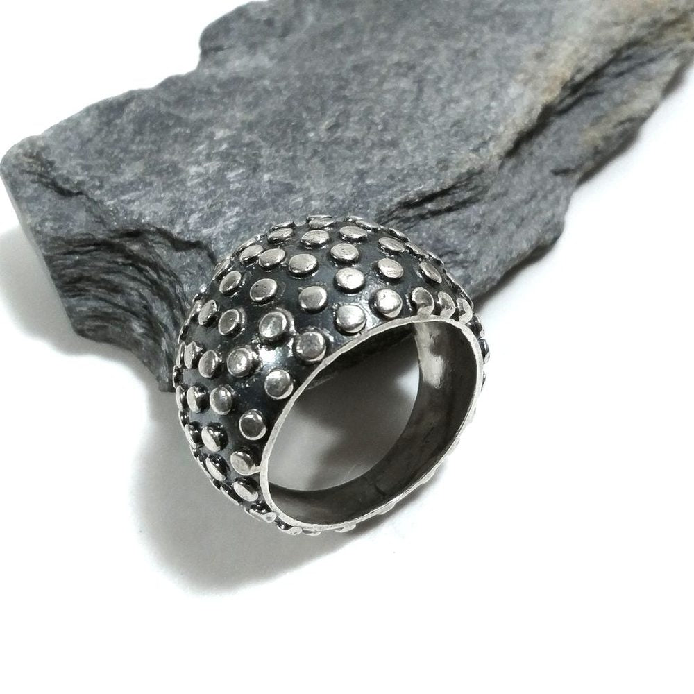 Fascia bombata stile fede sarda | ANELLO FASCIA d'argento 925 – immagine3