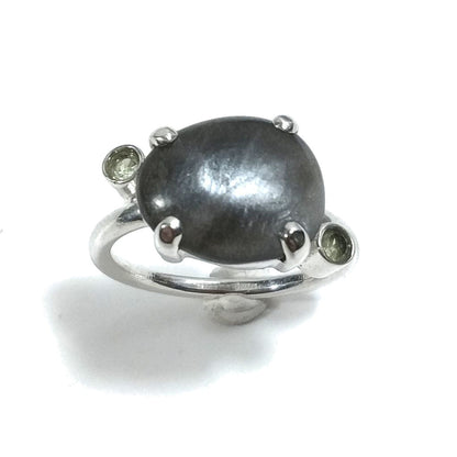 ANELLO artigianale in argento 925 con OCCHIO DI FALCO | Gioielli in argento