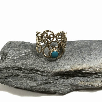 ANELLO Barocco in ottone con pietra | Anelli con pietra