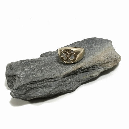 ANELLO artigianale con traforo in ottone | Anello OM| Gioielli in ottone