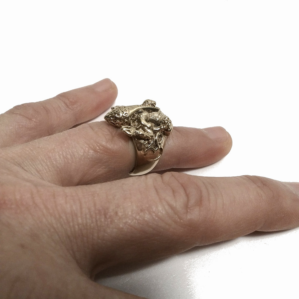 ANELLO ETNICO in ottone con GANESH | GIOIELLI ETNICI | Boho