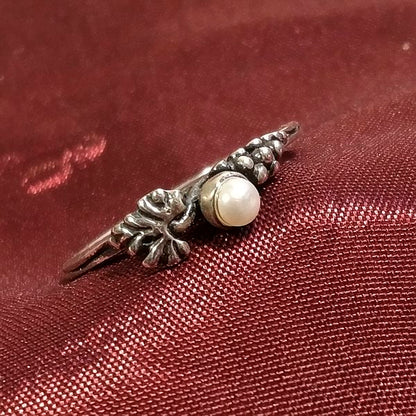 ANELLO FIORE DIVIT in argento 925 con Perla | Gioielli con fiori