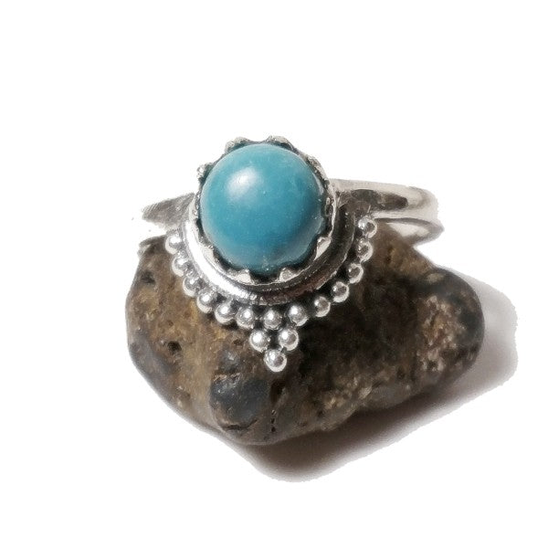 Anello ETNICO FULKI con pietra in argento 925 con Pietra | GIOIELLI ETNICI