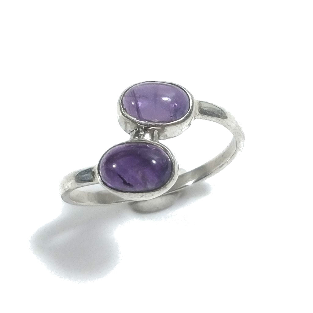 ANELLO CONTRARIE' artigianale in argento 925 con pietra