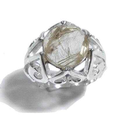 Anello ANUSHA in argento 925 ANELLO CUORE con pietra | Cuori