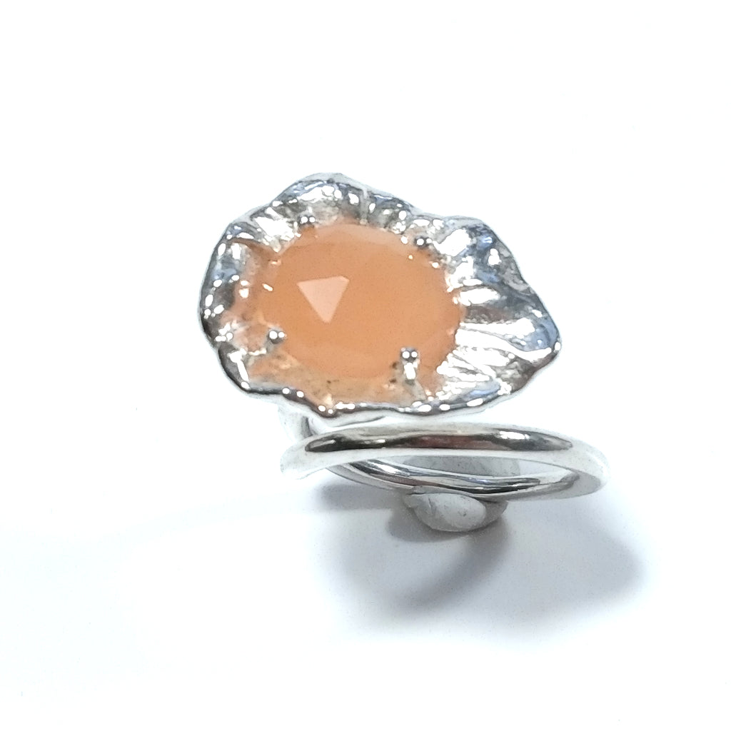 Anello con pietra in argento 925 con Corniola | GIOIELLI IN ARGENTO