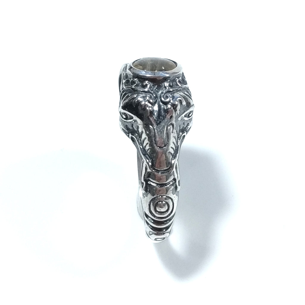 ANELLO ELEFANTE in argento 925 ANELLO ETNICO Citrino | GIOIELLI IN ARGENTO