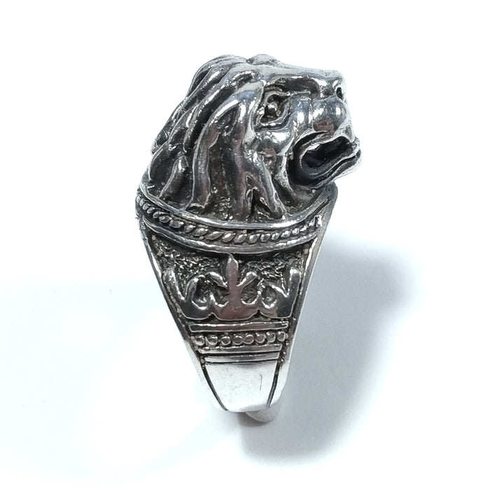 Anello d'argento in argento 925 ANELLO artigianale | Testa di LEONE