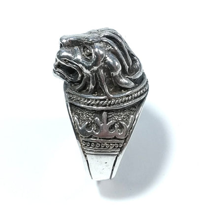 Anello d'argento in argento 925 ANELLO artigianale | Testa di LEONE