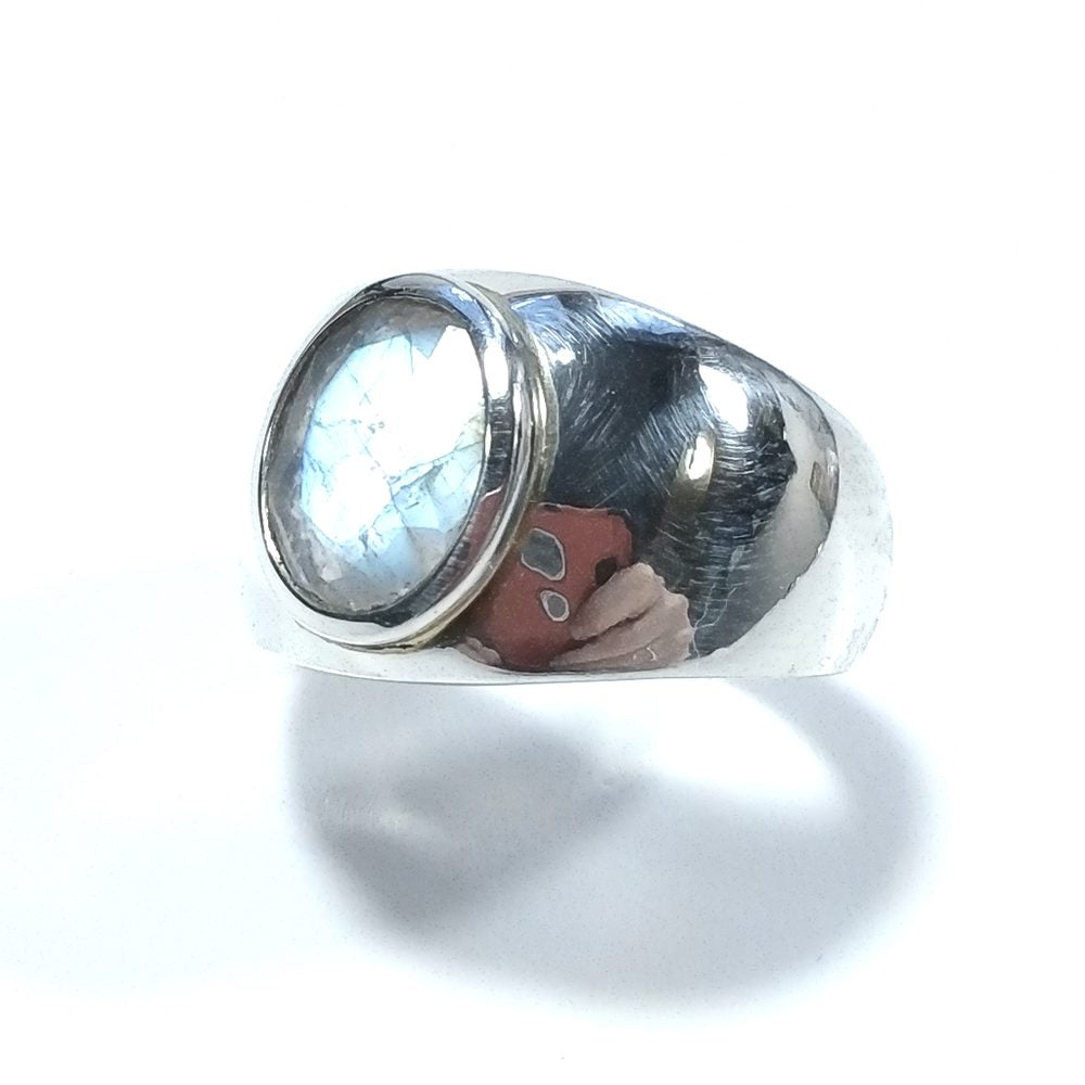 Anello con pietra in argento 925 ANELLO artigianale Pietra di Luna | GIOIELLI IN ARGENTO – immagine9