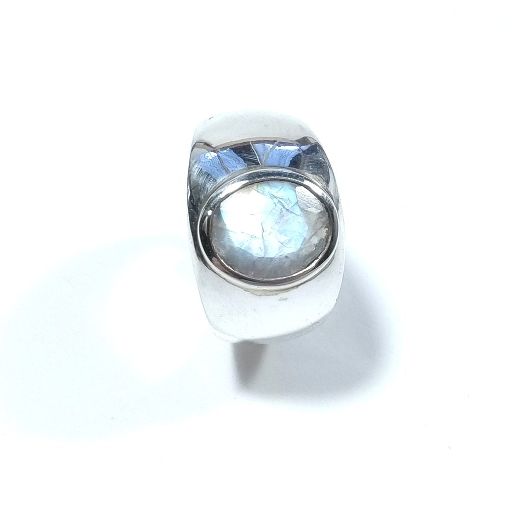 Anello con pietra in argento 925 ANELLO artigianale Pietra di Luna | GIOIELLI IN ARGENTO
