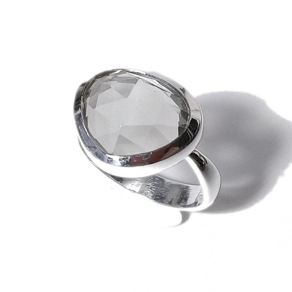 Anello TRIANGOLO in argento 925 con pietra - AMANDA