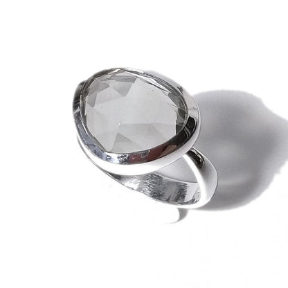 Anello TRIANGOLO in argento 925 con pietra - AMANDA