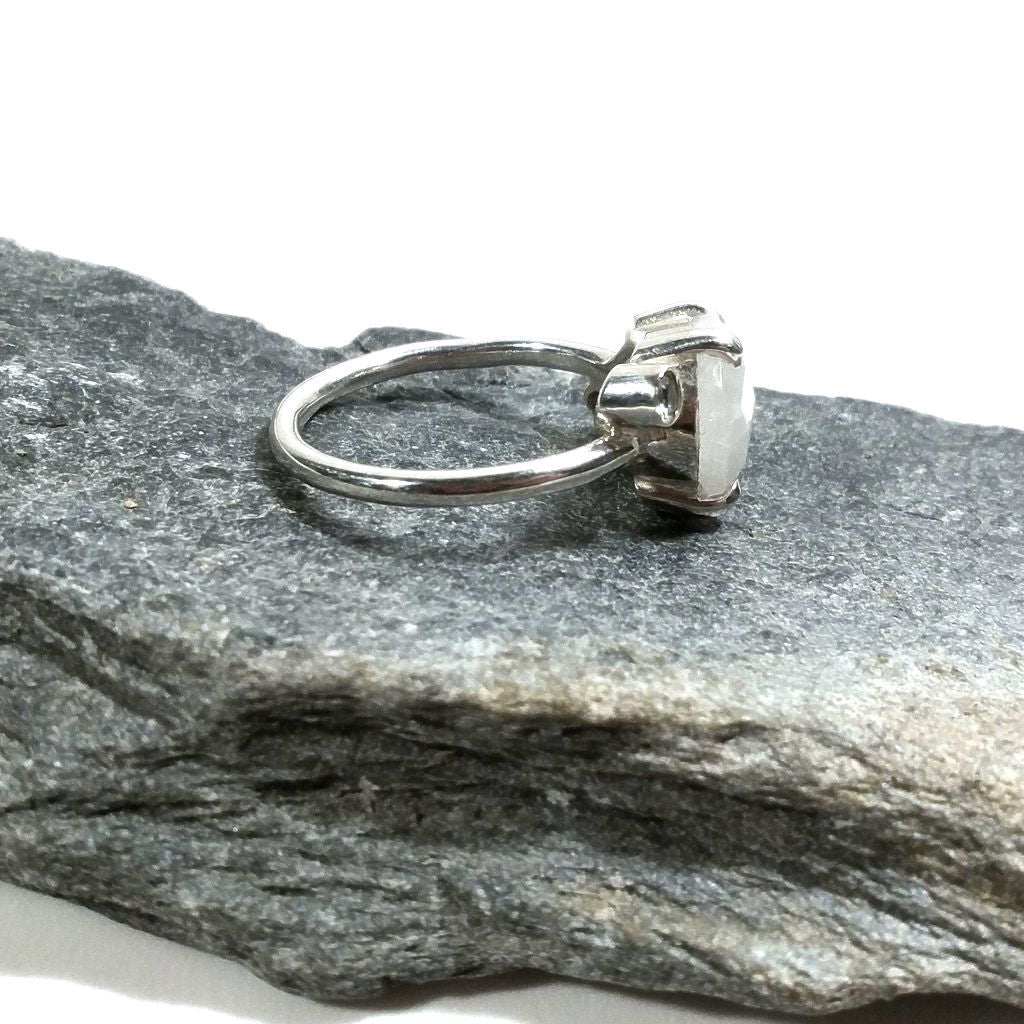 ANELLO artigianale in argento 925 con PIETRA DI LUNA | Gioielli in argento