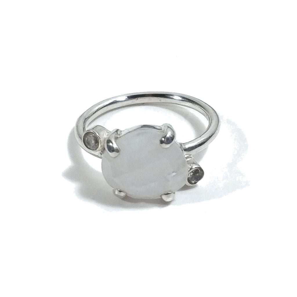 ANELLO artigianale in argento 925 con PIETRA DI LUNA | Gioielli in argento