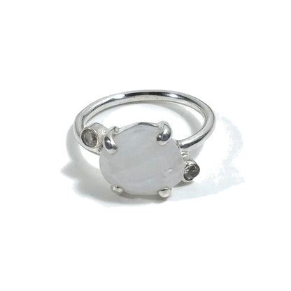 ANELLO artigianale in argento 925 con PIETRA DI LUNA | Gioielli in argento