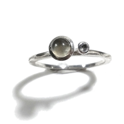 ANELLO artigianale in argento 925 Anello con pietra Labradorite, Granato | GIOIELLI IN ARGENTO