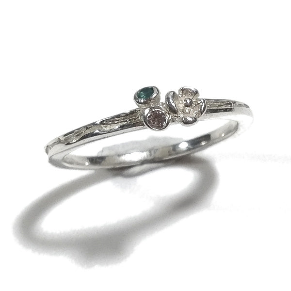 Anello in argento 925 a forma di FIORI con pietra - KIJA – immagine11