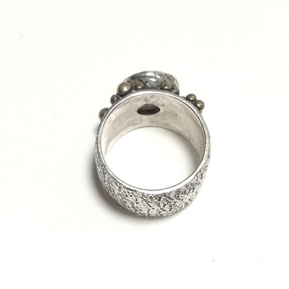ANELLO artigianale in argento 925 con Quarzo rosa | GIOIELLI IN ARGENTO