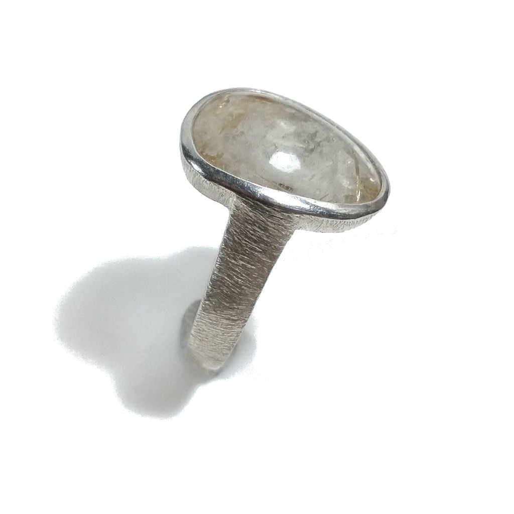 ANELLO artigianale in argento 925 con Quarzo rutilato | Gioielli in argento