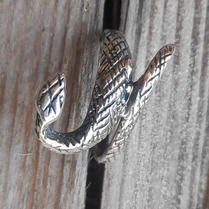 Anello in argento 925 a forma di SERPENTE