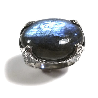 Anello artigianale in argento 925 labradorite - ZAINA