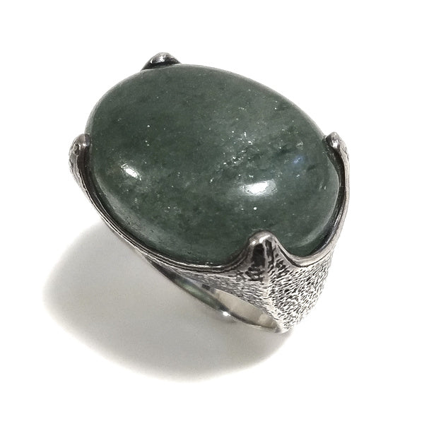 Anello artigianale in argento 925 avventurina - ZAINA