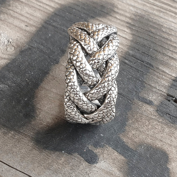 ANELLO pelle di serpente NIKHIL in argento 925 anello artigianale | anello ARGENTOANELLO pelle di serpente NIKHIL in argento 925 anello artigianale | anello ARGENTO
