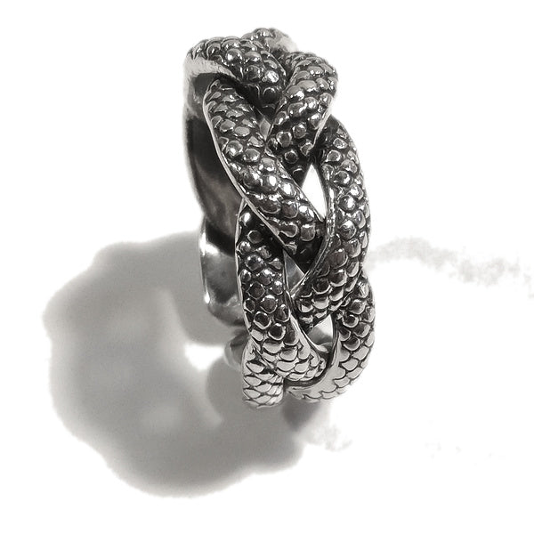 ANELLO pelle di serpente SHYLA in argento 925 anello artigianale | anello ARGENTO