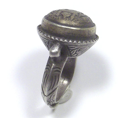 Anello SIGILLO ETNICO argento antico - emblema moschea – immagine6