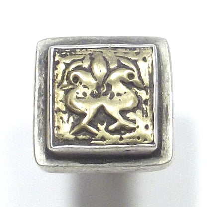 Anello SIGILLO etnico argento antico