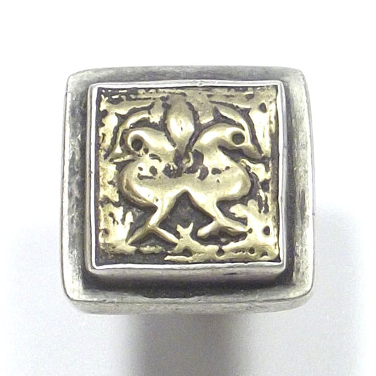 Anello SIGILLO etnico argento antico
