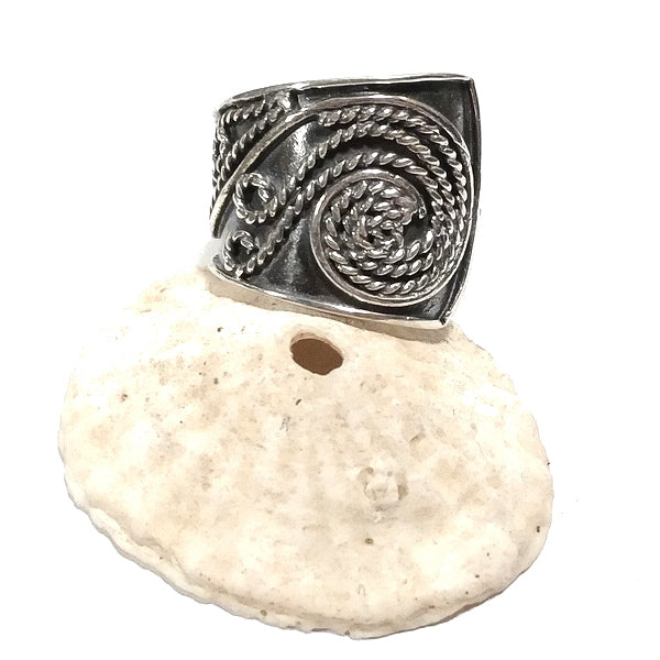 ANELLO etnico GAZALA in argento 925 ANELLO artigianale | ANELLO ARGENTO