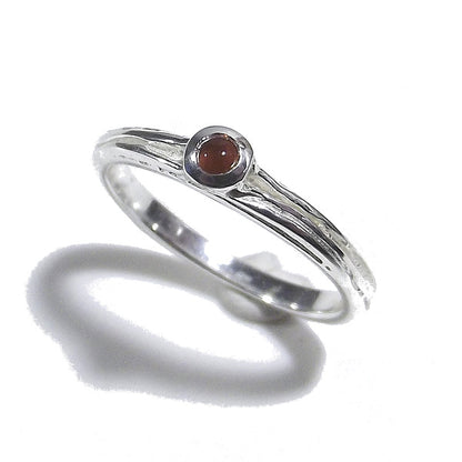 Anello artigianale NAOMIKA in argento 925 con pietra | Artigianato artistico in argento 925