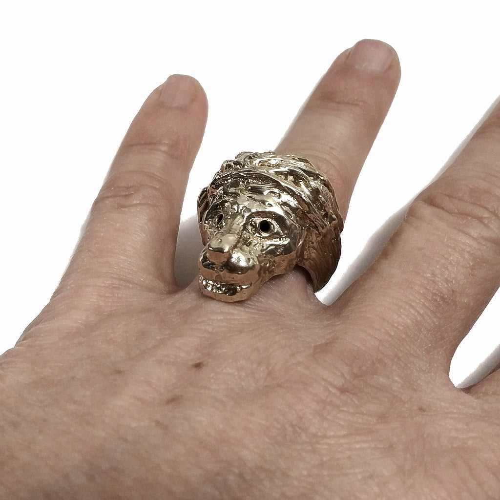 ANELLO artigianale in ottone - LION