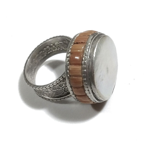 Orecchini A Goccia In Corallo Rosso Naturale E Argento Tibetano - Golden Heaven