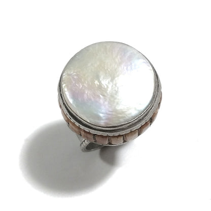 Anello TIBETANO DAWA con CORALLO in argento 925 | Gioielli etnici