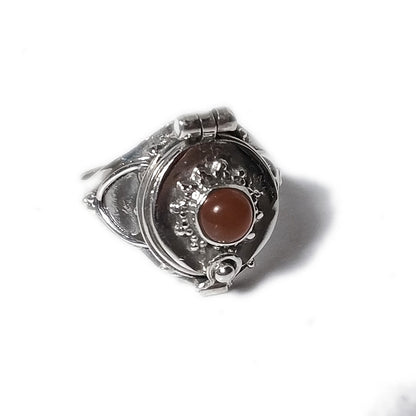 ANELLO KASHI argento 925 veleno puntinato con corniola