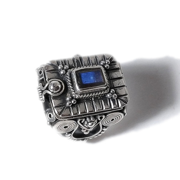 ANELLO VARANASI argento 925 veleno con pietra | Gioielli etnici