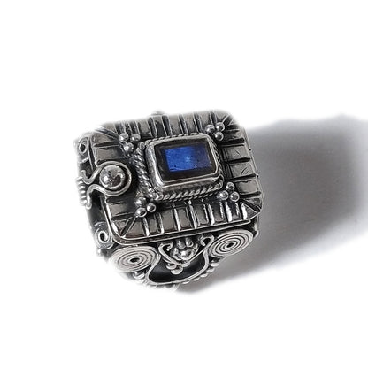 ANELLO VARANASI argento 925 veleno con pietra | Gioielli etnici