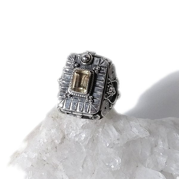 ANELLO VARANASI argento 925 veleno con pietra | Gioielli etnici