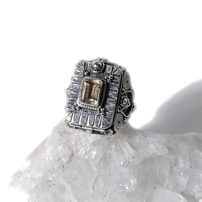 ANELLO VARANASI argento 925 veleno con pietra | Gioielli etnici