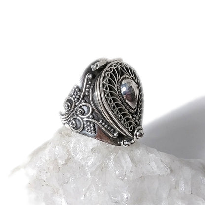 ANELLO GINGER argento 925 veleno puntinato goccia | Gioielli etnici